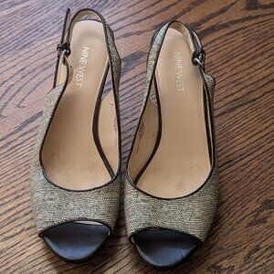 Nine West sling platform shoes size 7.5